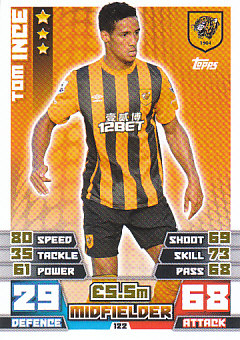 Tom Ince Hull City 2014/15 Topps Match Attax #122